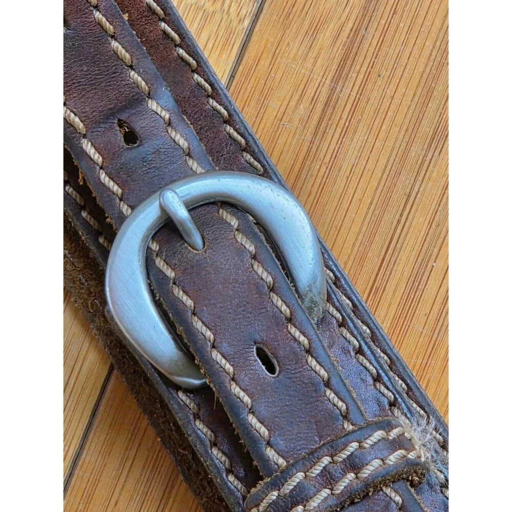 Duluth Trading Company Men's Ranger Leather Western Work Belt‎ Sz 38 Brown 90013